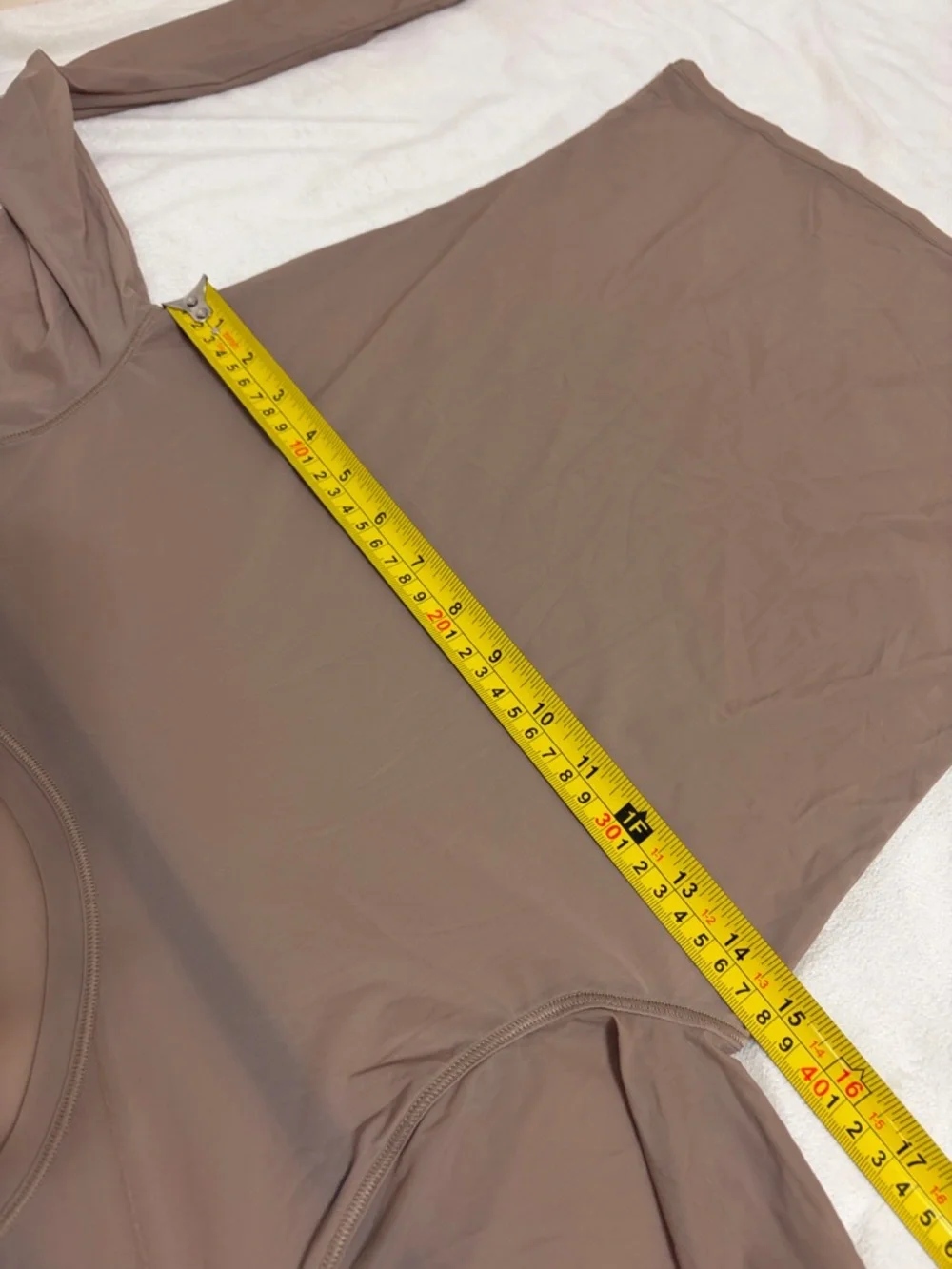 Athleta Apero Mesh Top Long Sleeve Brownstone Sheer in Taupe - Picture 9 of 14